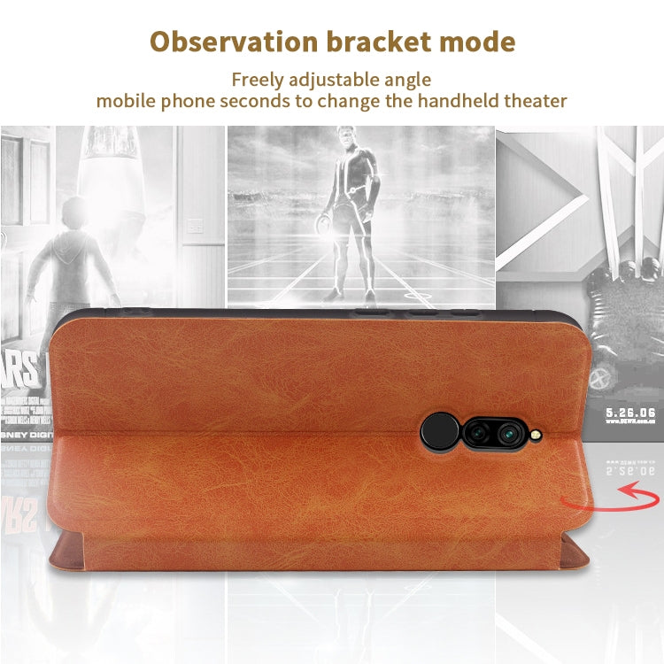 For Xiaomi RedMi 8 MOFI Crazy Horse Texture Horizontal Flip Protective Leather Case