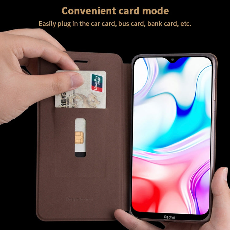 For Xiaomi RedMi 8 MOFI Crazy Horse Texture Horizontal Flip Protective Leather Case