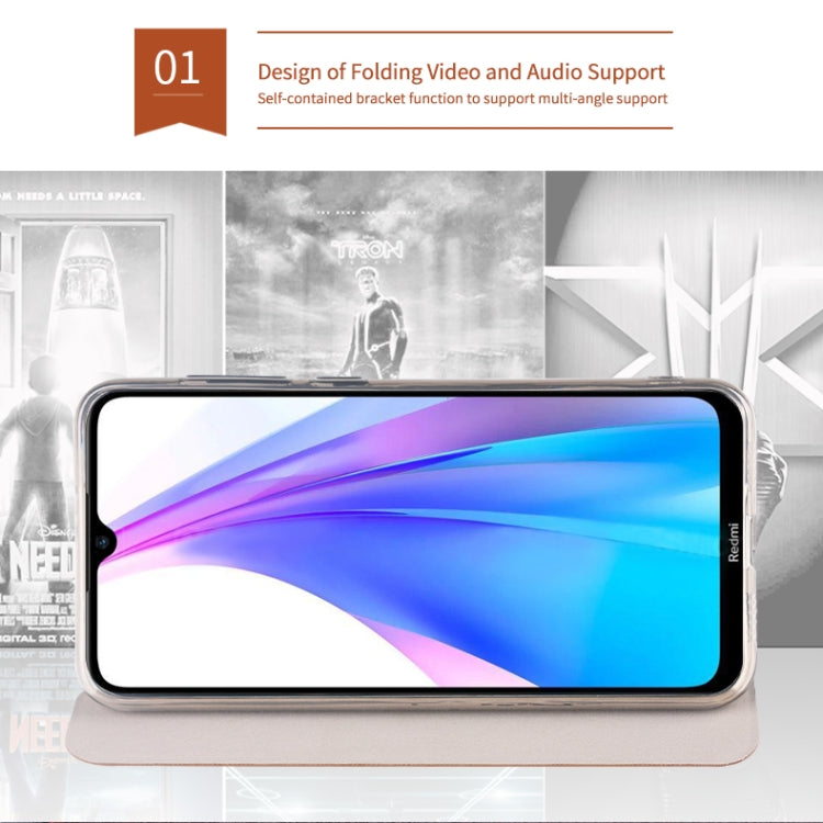 For Xiaomi RedMi Note 8T MOFI Rui Series Classical Leather Flip Leather Case With Bracket Embedded Steel Plate All-inclusive