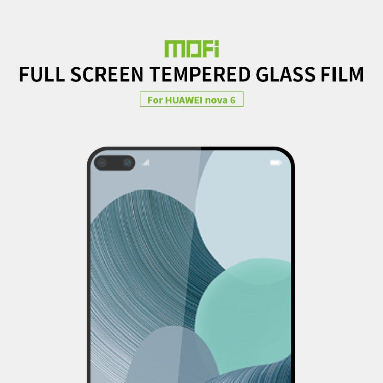 For Huawei Nova 6 MOFI 9H 2.5D Full Screen Tempered Glass Film(Black)