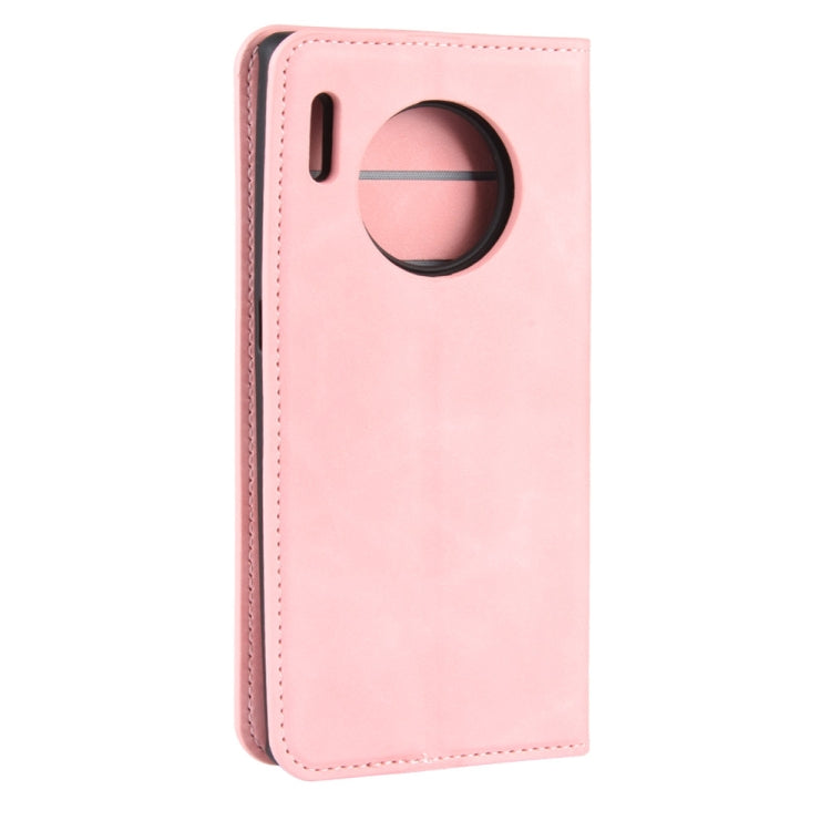 For Huawei Mate 30 Pro Retro-skin Business Magnetic Suction Leather Case with Holder & Card Slots & Wallet