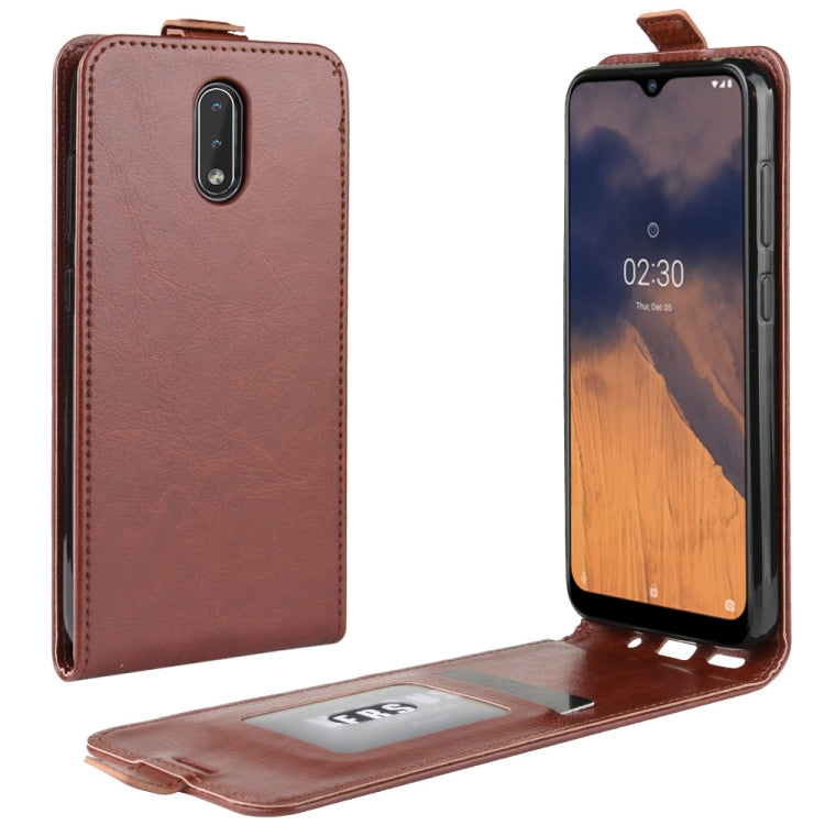 For Nokia 2.3 R64 Texture Single Vertical Flip Leather Protective Case with Card Slots & Photo Frame