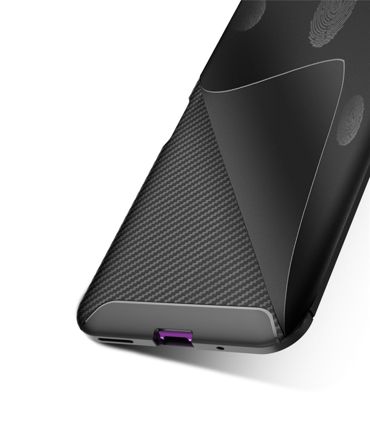 For Huawei Nova 6 Carbon Fiber Texture Shockproof TPU Case
