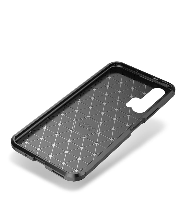 For Huawei Nova 6 Carbon Fiber Texture Shockproof TPU Case