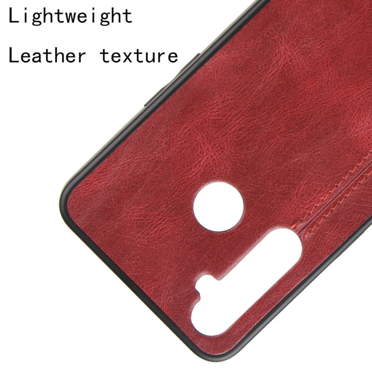 For Oppo Realme 5 Shockproof Sewing Cow Pattern Skin PC + PU + TPU Case