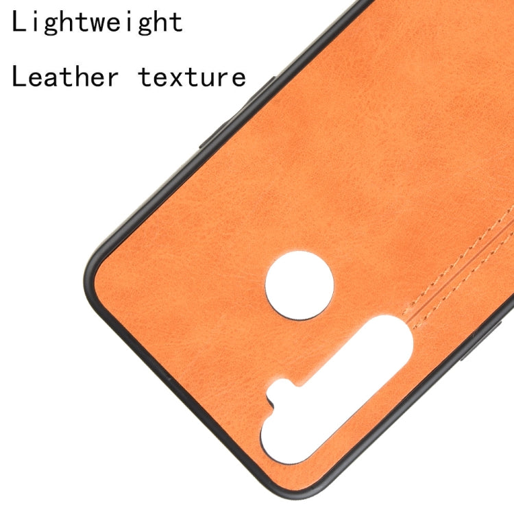 For Oppo Realme 5 Shockproof Sewing Cow Pattern Skin PC + PU + TPU Case