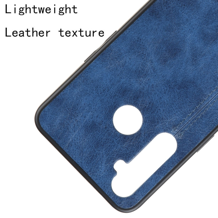 For Oppo Realme 5 Shockproof Sewing Cow Pattern Skin PC + PU + TPU Case