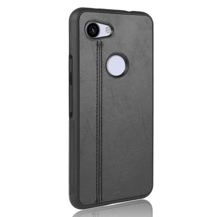 For Google Pixel 3a XL Shockproof Sewing Cow Pattern Skin PC + PU + TPU Case