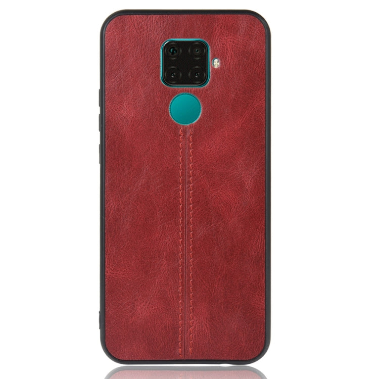 For Huawei Nova 5i Pro / Nova 5z Shockproof Sewing Cow Pattern Skin PC + PU + TPU Case