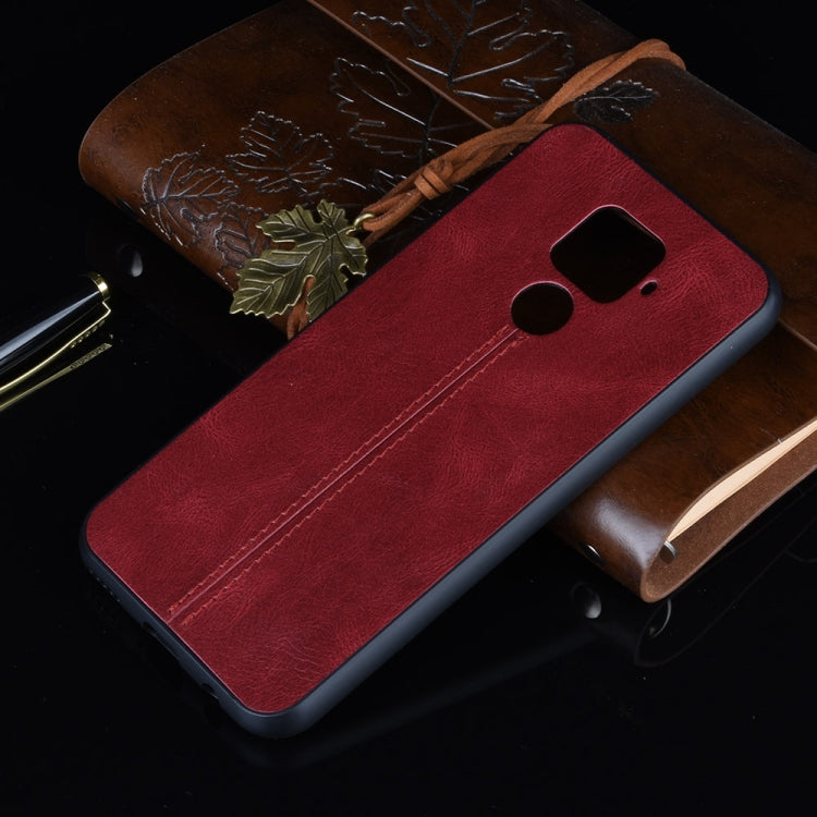 For Huawei Nova 5i Pro / Nova 5z Shockproof Sewing Cow Pattern Skin PC + PU + TPU Case