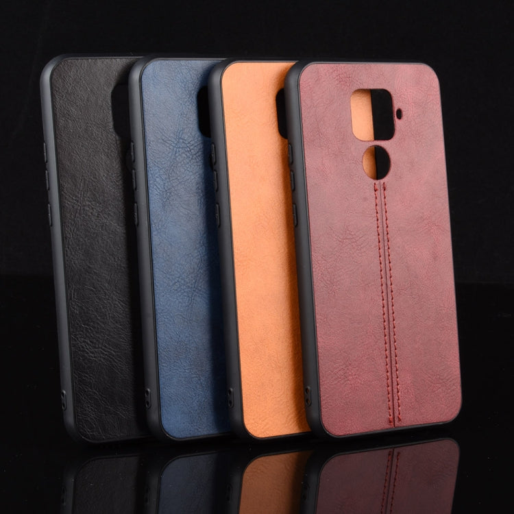 For Huawei Nova 5i Pro / Nova 5z Shockproof Sewing Cow Pattern Skin PC + PU + TPU Case