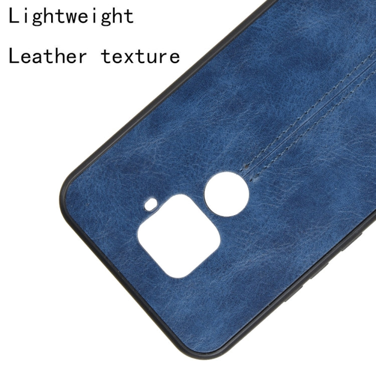 For Huawei Nova 5i Pro / Nova 5z Shockproof Sewing Cow Pattern Skin PC + PU + TPU Case