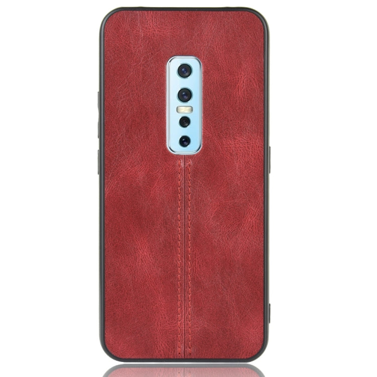 For Vivo V17 Pro Shockproof Sewing Cow Pattern Skin PC + PU + TPU Case