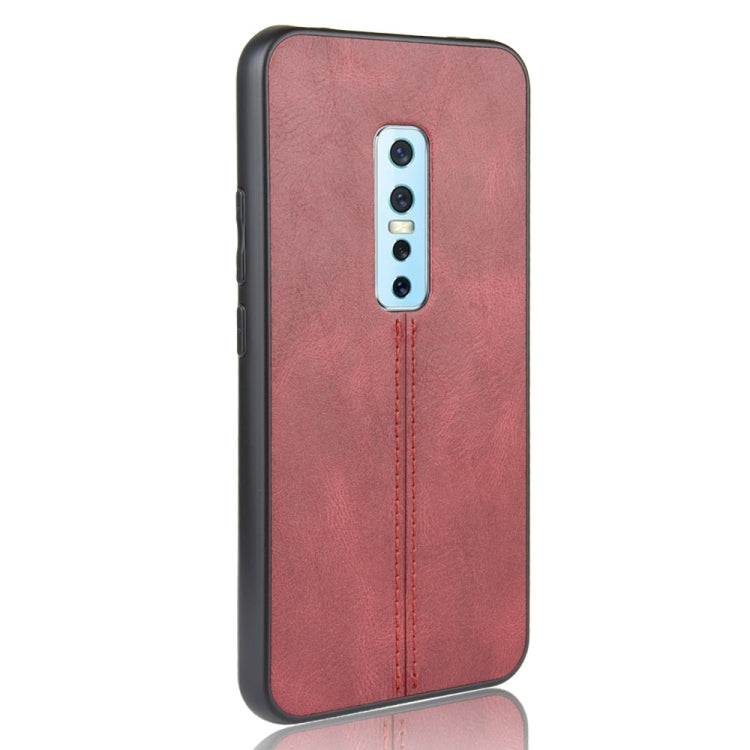 For Vivo V17 Pro Shockproof Sewing Cow Pattern Skin PC + PU + TPU Case