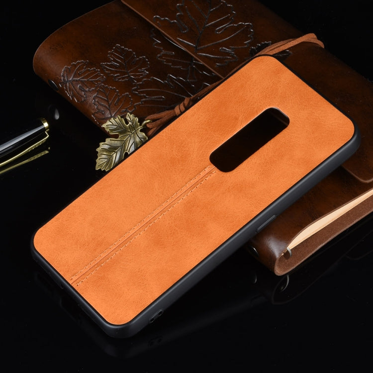 For Vivo V17 Pro Shockproof Sewing Cow Pattern Skin PC + PU + TPU Case