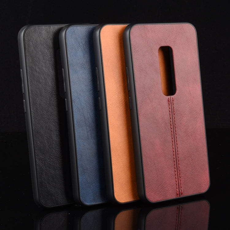 For Vivo V17 Pro Shockproof Sewing Cow Pattern Skin PC + PU + TPU Case