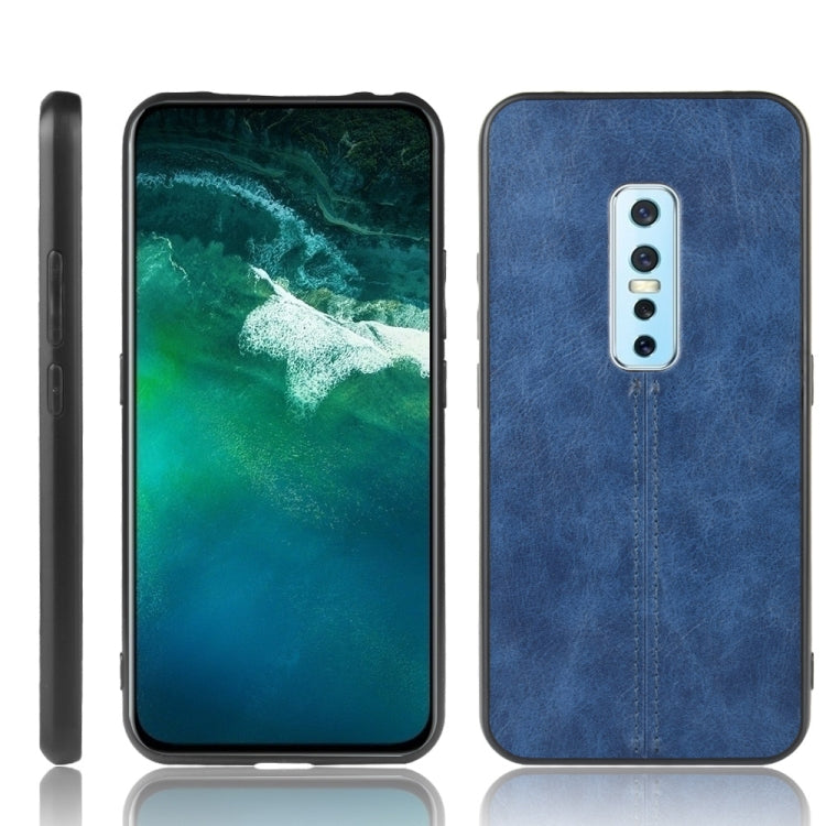 For Vivo V17 Pro Shockproof Sewing Cow Pattern Skin PC + PU + TPU Case