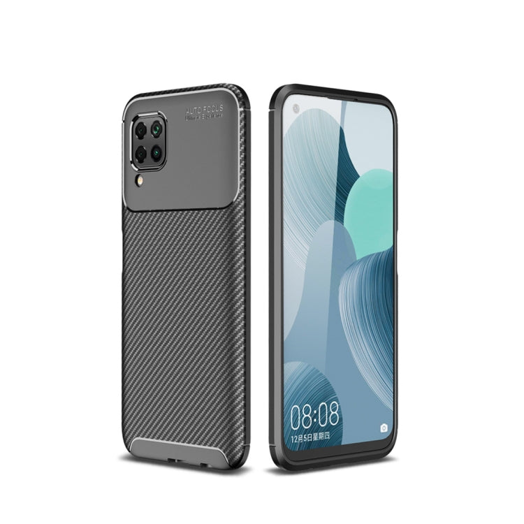 For Huawei Nova 6 SE Beetle Series Carbon Fiber Texture Shockproof TPU Case
