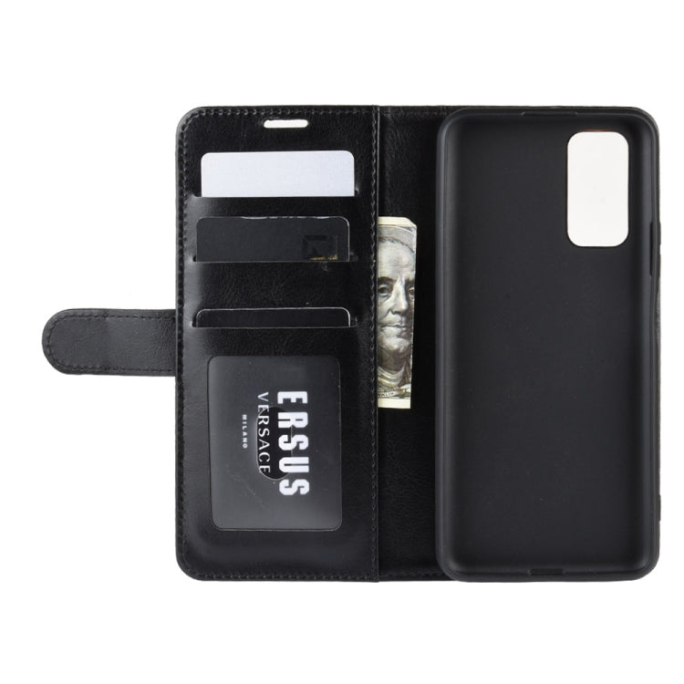 For Huawei Honor V30/V30 Pro R64 Texture Single Horizontal Flip Protective Case with Holder & Card Slots & Wallet& Photo Frame