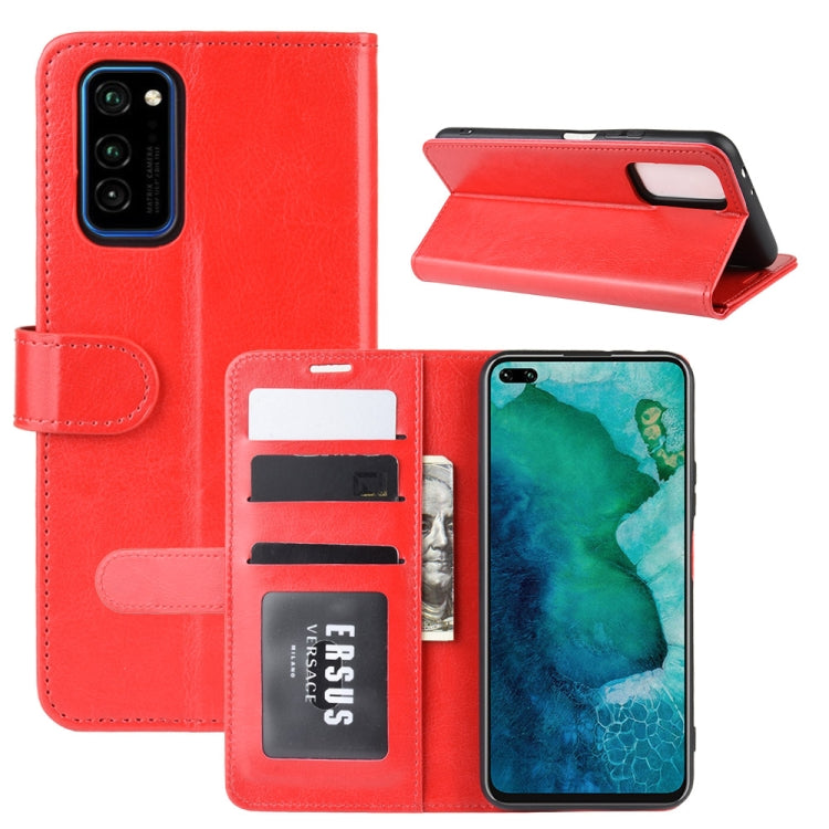 For Huawei Honor V30/V30 Pro R64 Texture Single Horizontal Flip Protective Case with Holder & Card Slots & Wallet& Photo Frame