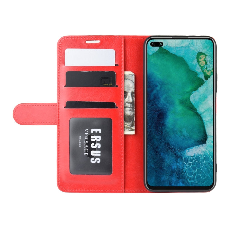 For Huawei Honor V30/V30 Pro R64 Texture Single Horizontal Flip Protective Case with Holder & Card Slots & Wallet& Photo Frame