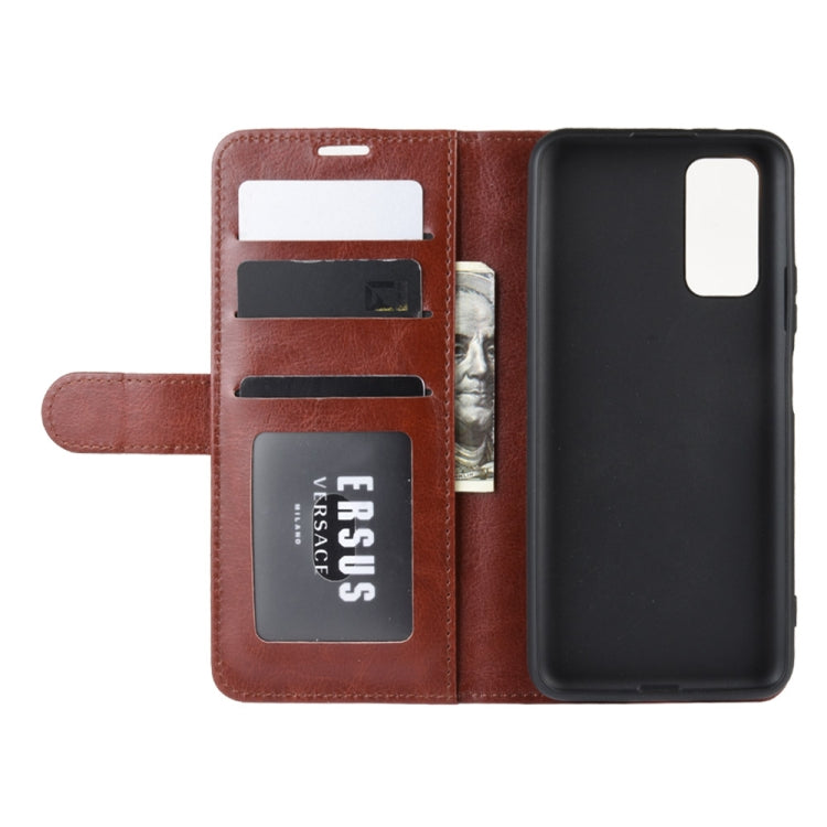 For Huawei Honor V30/V30 Pro R64 Texture Single Horizontal Flip Protective Case with Holder & Card Slots & Wallet& Photo Frame