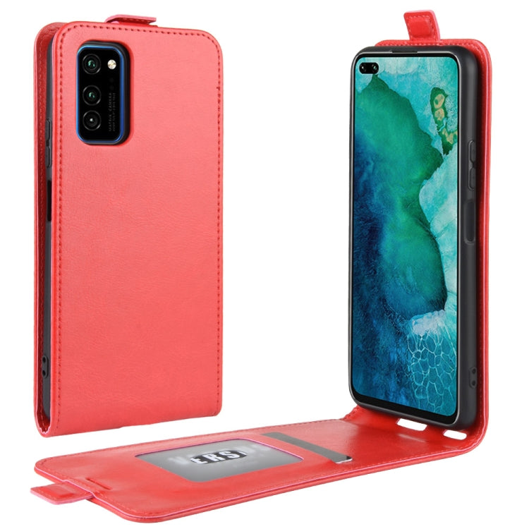 For Huawei Honor V30/V30 Pro R64 Texture Single Vertical Flip Leather Protective Case with Card Slots & Photo Frame