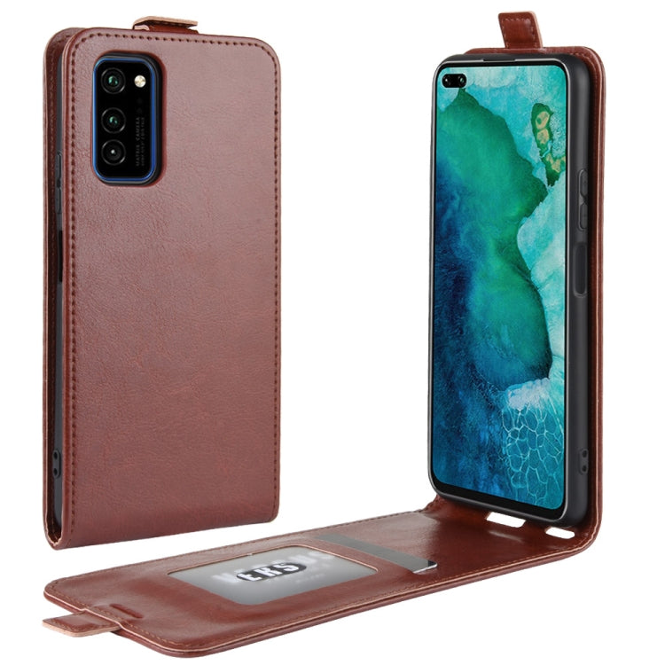 For Huawei Honor V30/V30 Pro R64 Texture Single Vertical Flip Leather Protective Case with Card Slots & Photo Frame