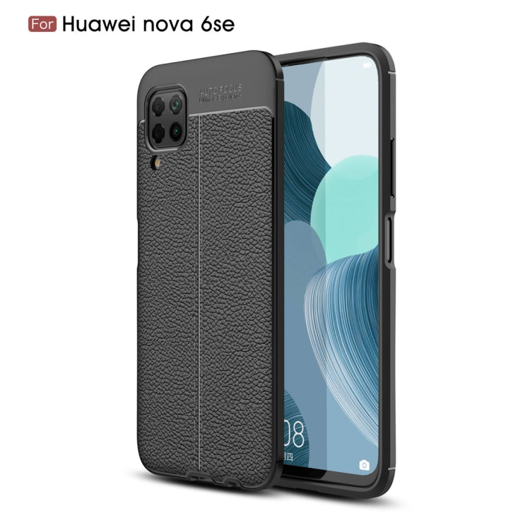 For Huawei Nova 6 SE Litchi Texture TPU Shockproof Case