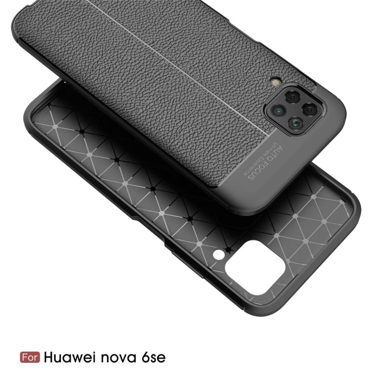 For Huawei Nova 6 SE Litchi Texture TPU Shockproof Case