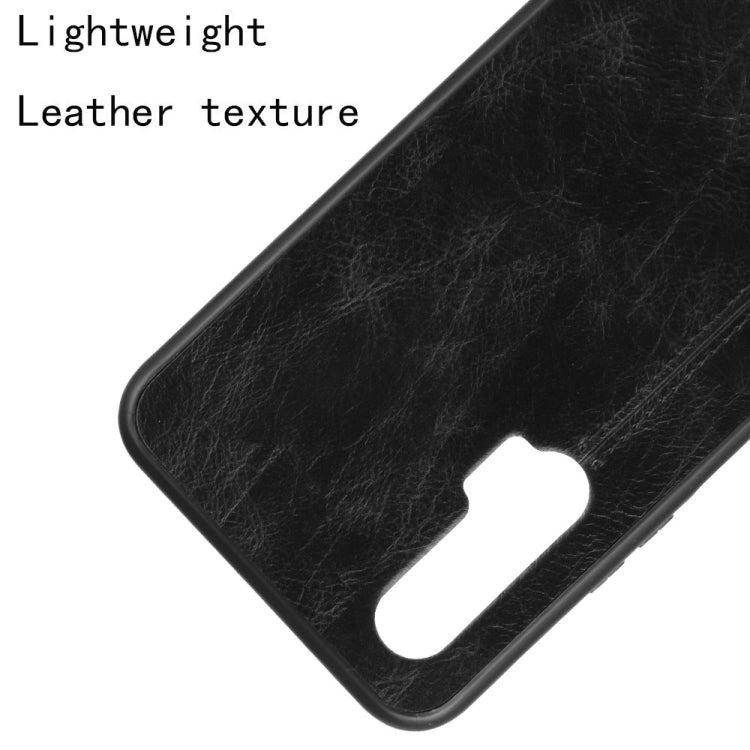 For Huawei Nova 6 Shockproof Sewing Cow Pattern Skin PC + PU + TPU Case