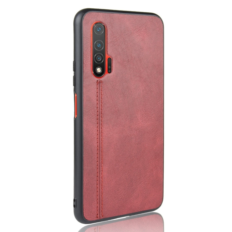 For Huawei Nova 6 Shockproof Sewing Cow Pattern Skin PC + PU + TPU Case