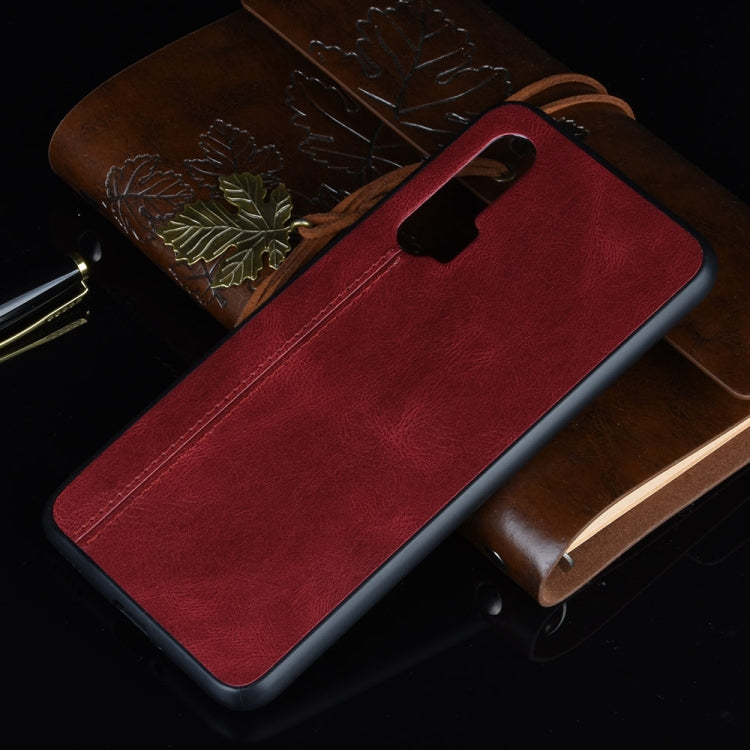 For Huawei Nova 6 Shockproof Sewing Cow Pattern Skin PC + PU + TPU Case