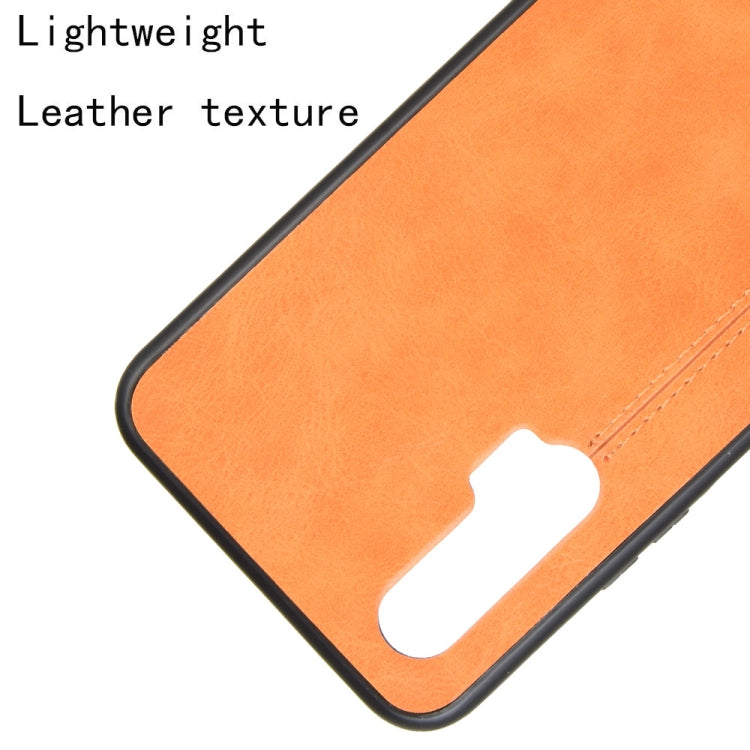 For Huawei Nova 6 Shockproof Sewing Cow Pattern Skin PC + PU + TPU Case