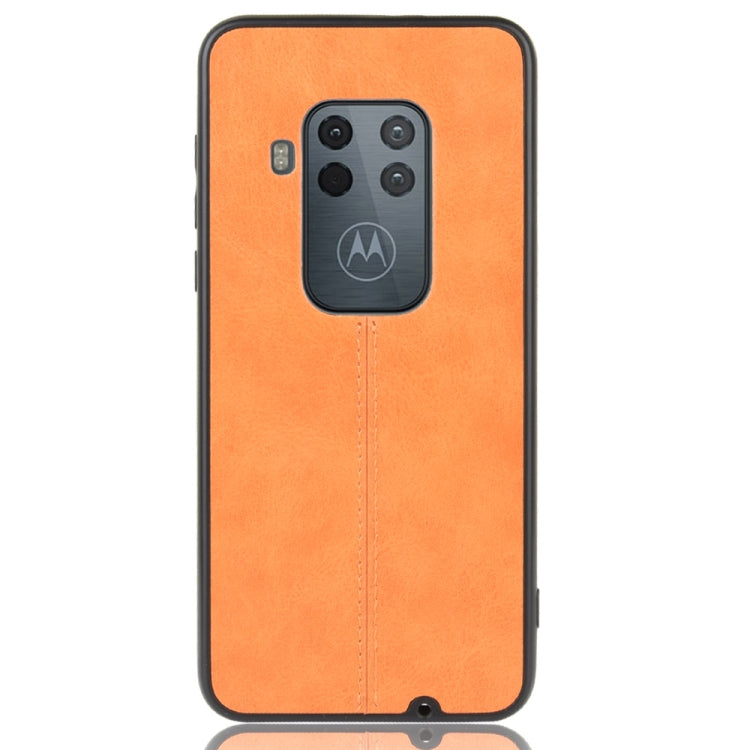 For Motorola One Zoom/One Pro Shockproof Sewing Cow Pattern Skin PC + PU + TPU Case