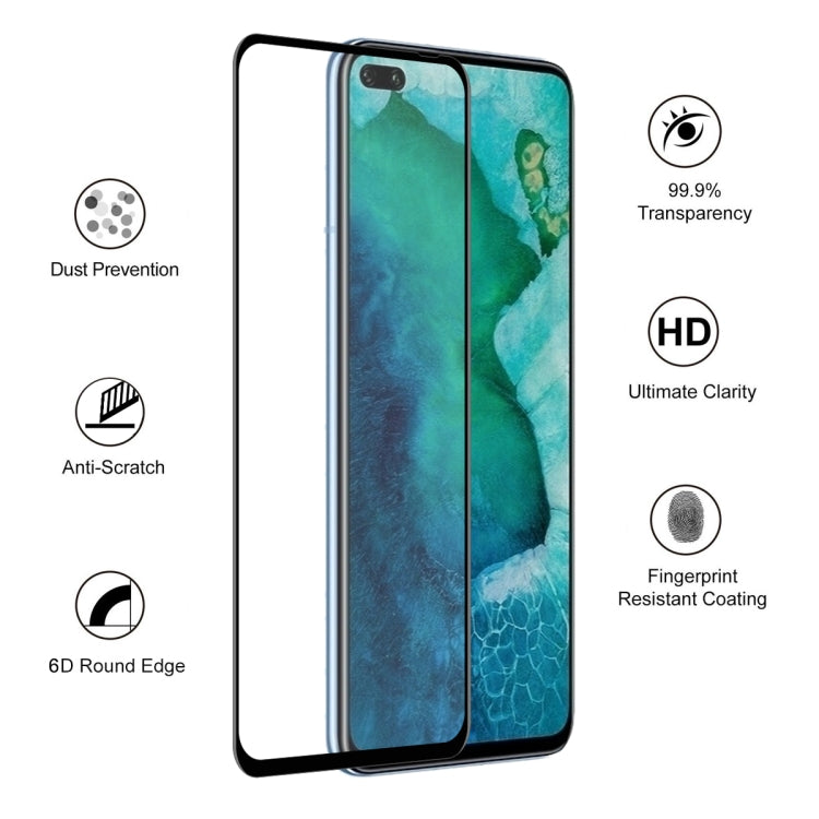 For Huawei Honor V30 / V30 Pro / Nova 6 ENKAY Hat-Prince 0.26mm 9H 6D Curved Full Screen Tempered Glass Film
