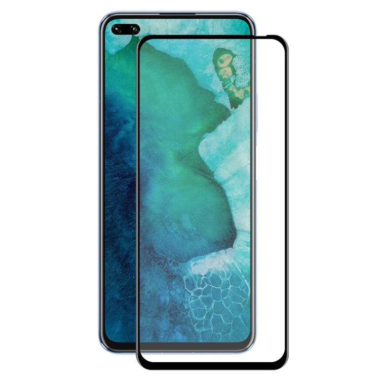 For Huawei Nova 6 ENKAY Hat-Prince 0.2mm 9H 3D Full Screen Soft Carbon Fiber Edges Tempered Glass Film