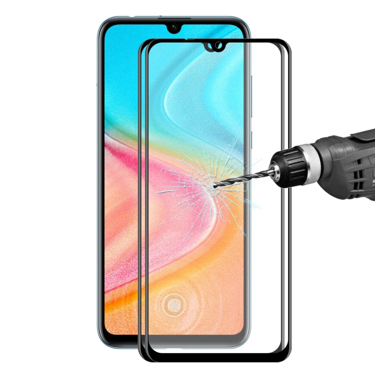 For Huawei Honor 20 Lite 2 PCS ENKAY Hat-prince 0.2mm 9H 3D Full Screen Soft Carbon Fiber Edges Tempered Glass Film