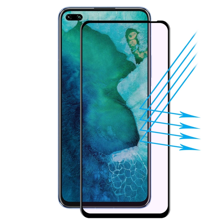 For Huawei Honor V30 / V30 Pro ENKAY Hat-Prince 0.2mm 9H 3D Full Screen Soft Carbon Fiber Edges Anti-Blue-Ray Tempered Glass Film