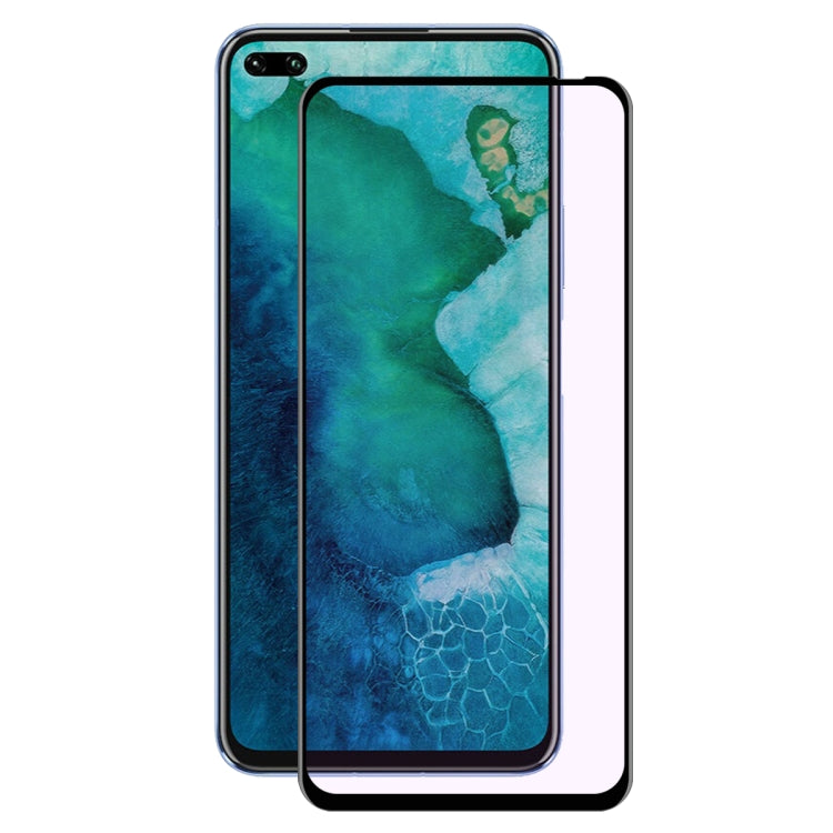 For Huawei Honor V30 / V30 Pro ENKAY Hat-Prince 0.2mm 9H 3D Full Screen Soft Carbon Fiber Edges Anti-Blue-Ray Tempered Glass Film