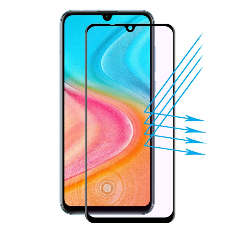 For Huawei Honor 20 Lite ENKAY Hat-Prince 0.2mm 9H 3D Full Screen Soft Carbon Fiber Edges Anti-Blue-Ray Tempered Glass Film