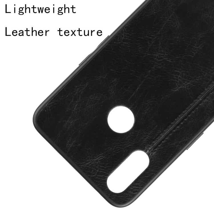 For Oppo Realme 3 Shockproof Sewing Cow Pattern Skin PC + PU + TPU Case