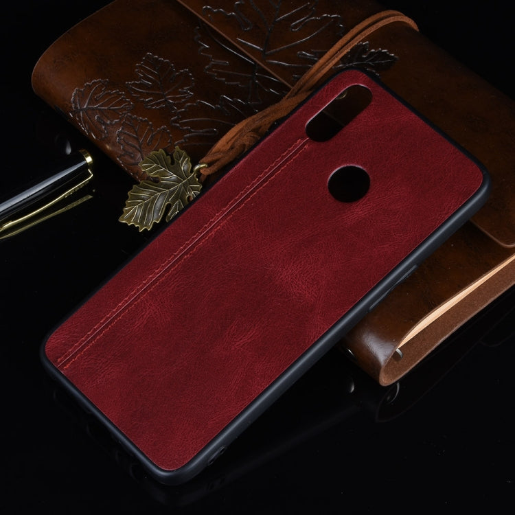 For Oppo Realme 3 Shockproof Sewing Cow Pattern Skin PC + PU + TPU Case