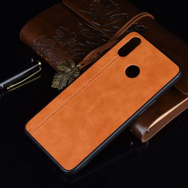 For Oppo Realme 3 Shockproof Sewing Cow Pattern Skin PC + PU + TPU Case