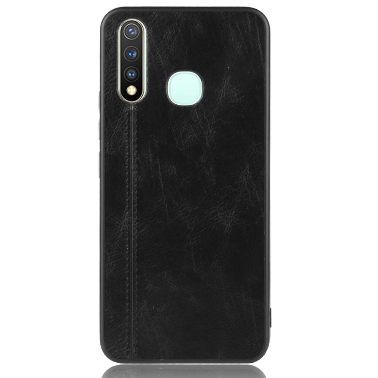 For Vivo Y19 Shockproof Sewing Cow Pattern Skin PC + PU + TPU Case