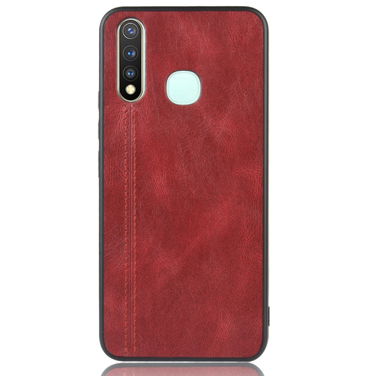 For Vivo Y19 Shockproof Sewing Cow Pattern Skin PC + PU + TPU Case