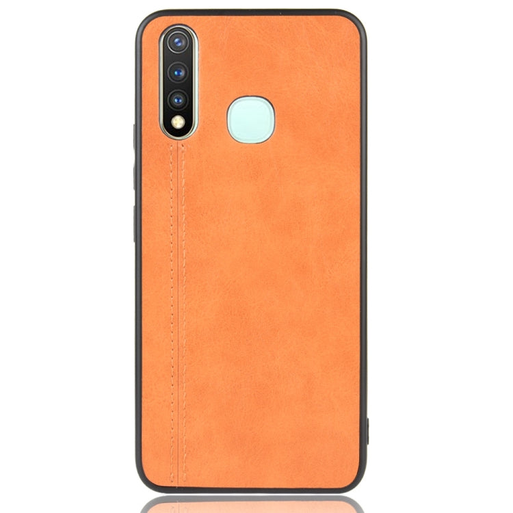 For Vivo Y19 Shockproof Sewing Cow Pattern Skin PC + PU + TPU Case