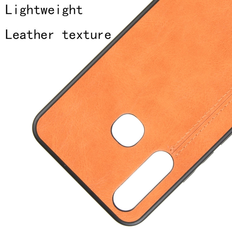 For Vivo Y19 Shockproof Sewing Cow Pattern Skin PC + PU + TPU Case