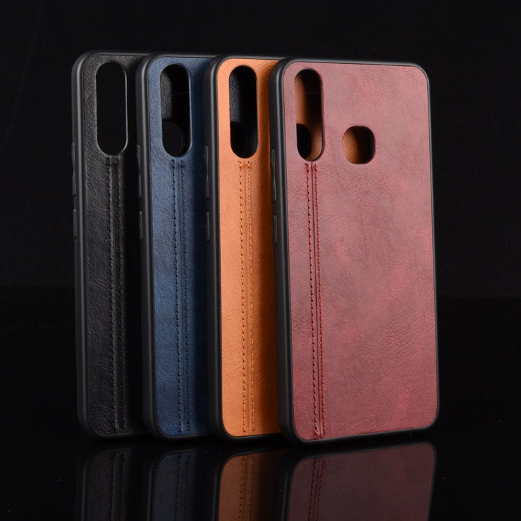 For Vivo Y19 Shockproof Sewing Cow Pattern Skin PC + PU + TPU Case