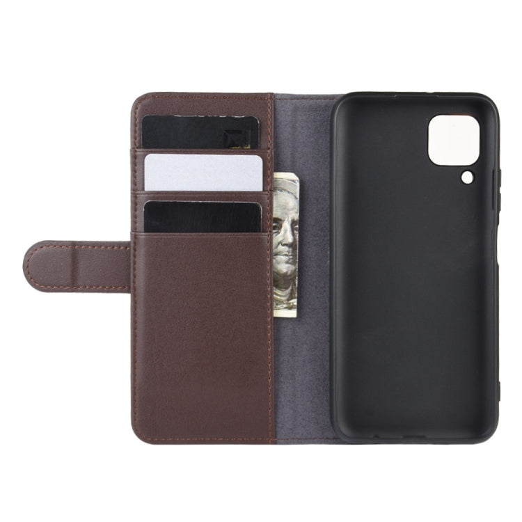 For Huawei Nova 6 SE Horizontal Flip Genuine Leather Case with Holder & Card Slots & Wallet
